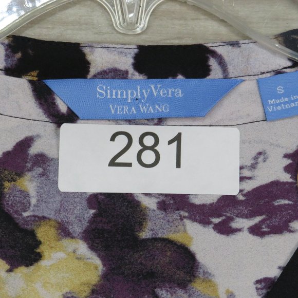 Simply Vera* Women's‎ Long Sleeve 1/4 Button Down Front Blouse Size Small Multi - Picture 3 of 7